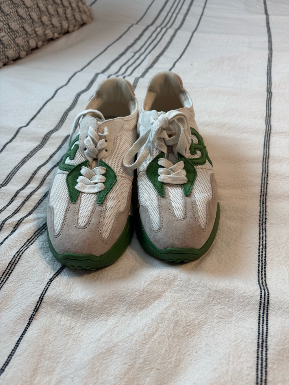 Sam Edelman White and Green Women's Sneakers